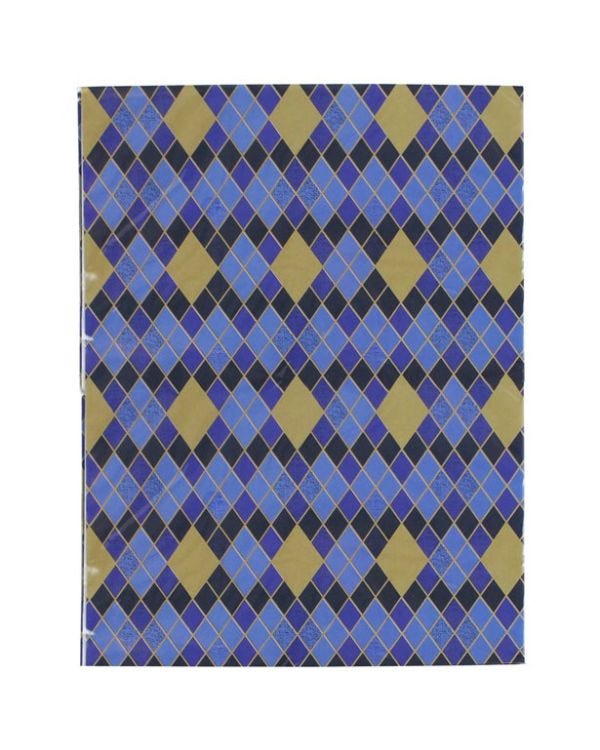 Navy &amp; Gold Wrapping Paper - 2 Sheets 2 Tags