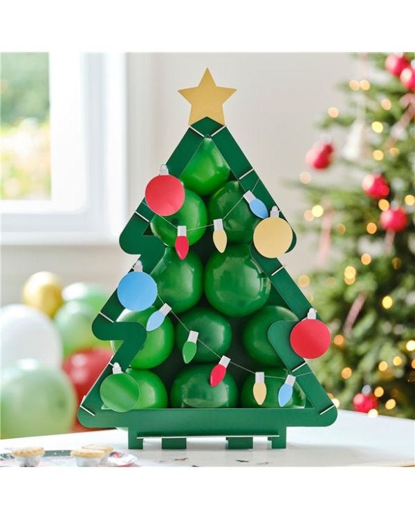 Christmas Tree Mosaic Balloon Stand