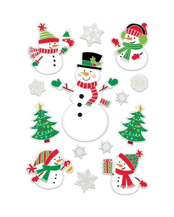Snowman Window Decorations (14pk)