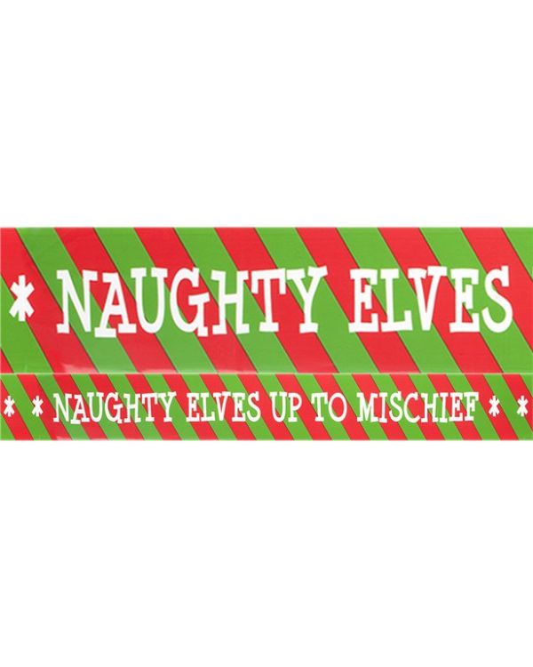 Naughty Elf Caution Tape - 2.7m (3pk)