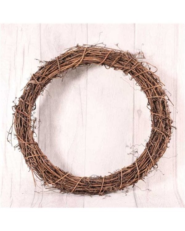 Natural Round Vine Wreath - 30cm