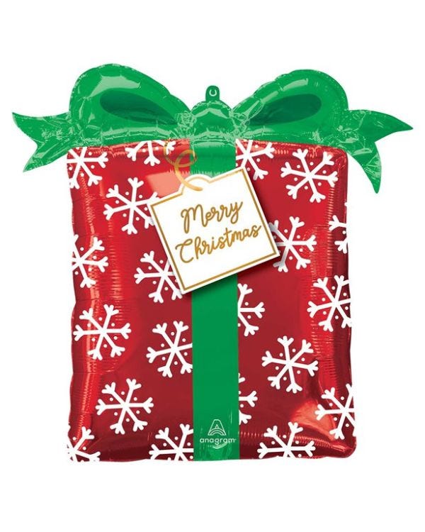 Christmas Present SuperShape Balloon - 27&quot; Foil