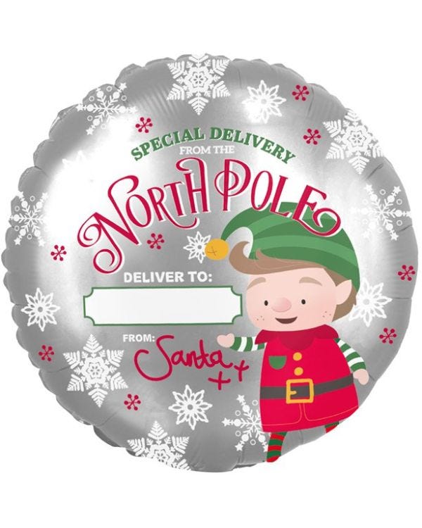 Elf Arrival Round Balloon - 18&quot; Foil