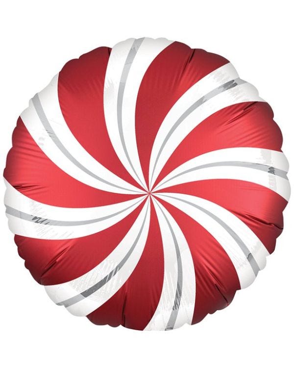 Sangria Red Candy Swirl Balloon - 18&quot; Foil