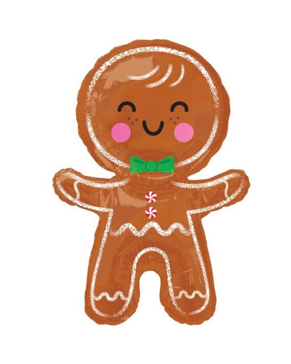 Gingerbread SuperShape Balloon - 31&quot; Foil