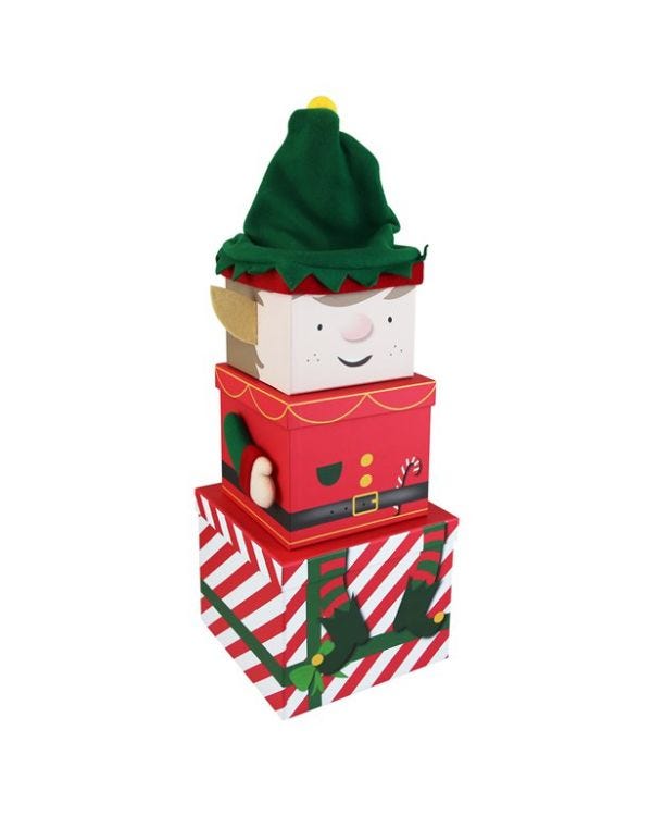 Elf Extra Large Plush Stacking Boxes - 52cm