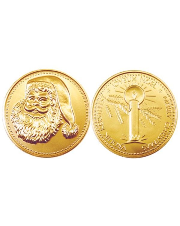 Gold Christmas Chocolate Coin - 58g