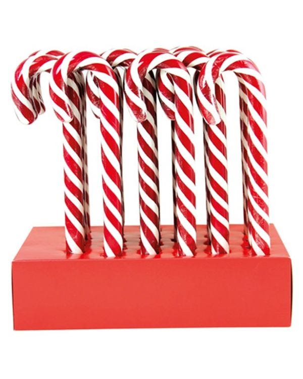 Giant Red &amp; White Candy Canes - 100g