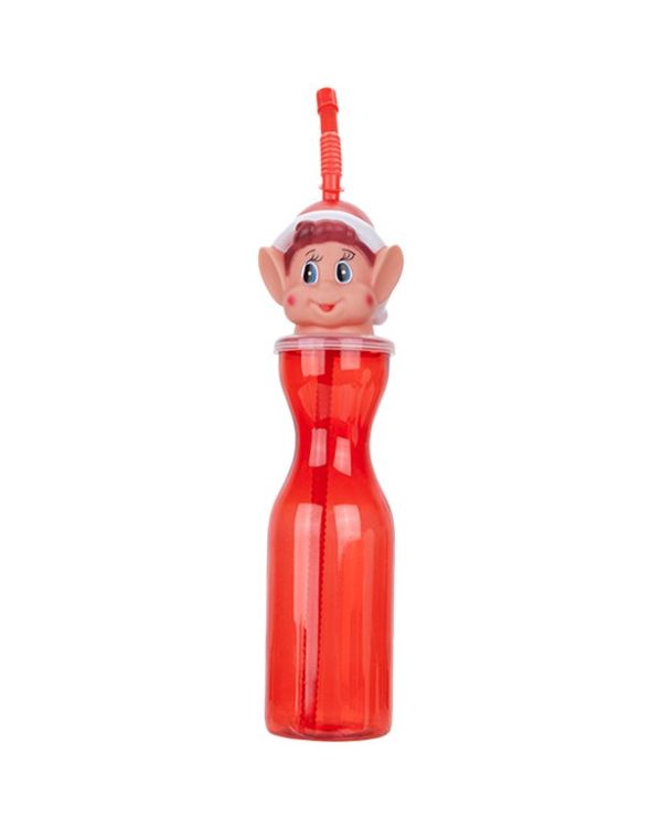 Naughty Elf Plastic Drinking Bottle - 450ml