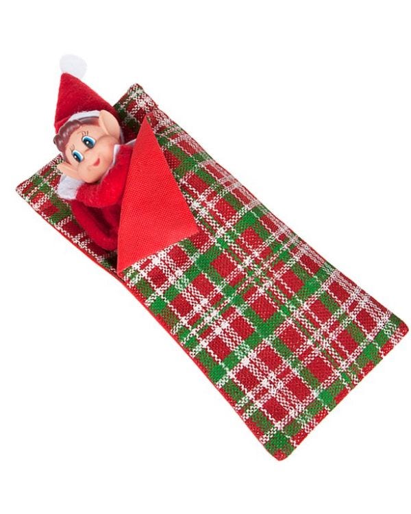 Naughty Elf Patterned Sleeping Bag