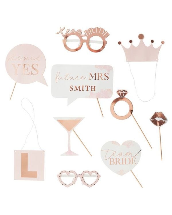 Hen Party Customisable Photobooth Props (10pk)
