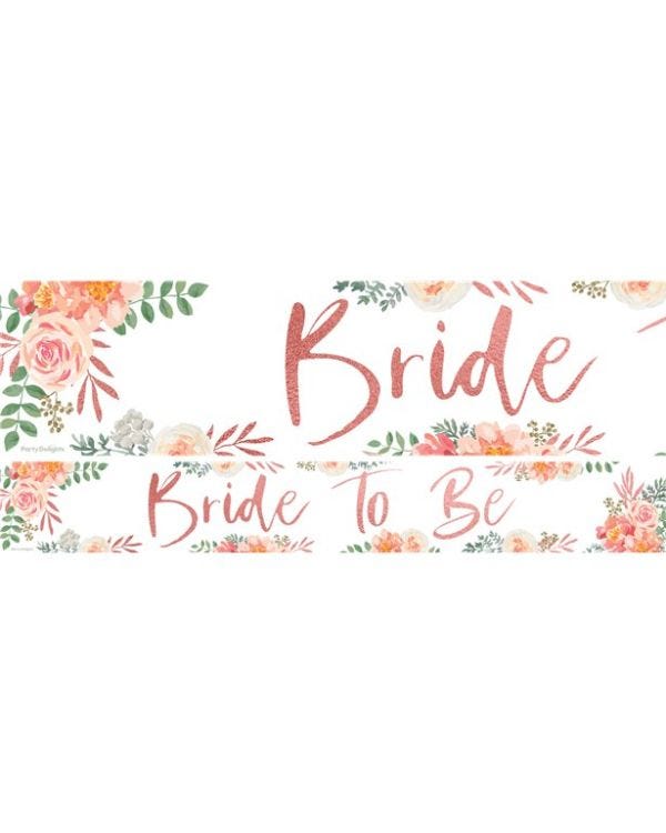 Floral Hen Party &#039;Bride To Be&#039; Paper Banners - 1m (3pk)
