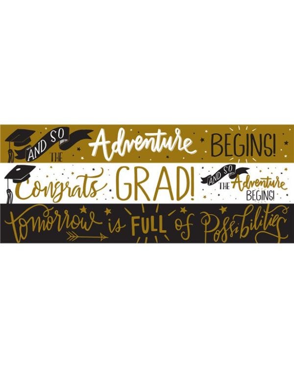 Graduation Paper Banners - 1m (3pk)