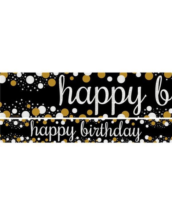 Happy Birthday Paper Banners - 1m (3pk)