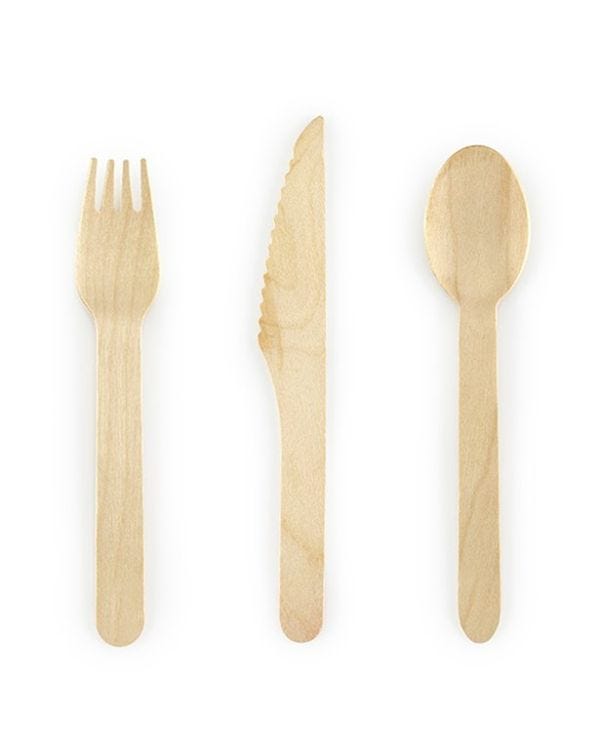 Wooden Cutlery Set - 18pk