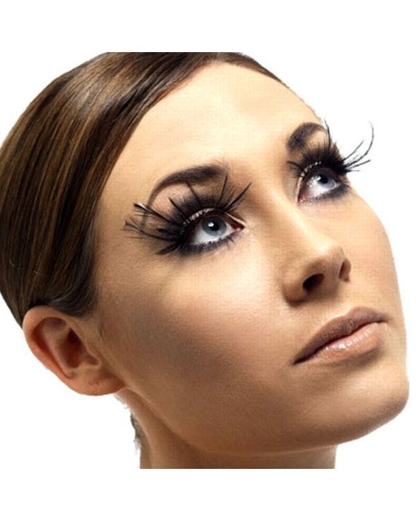 Black Feather Eyelashes