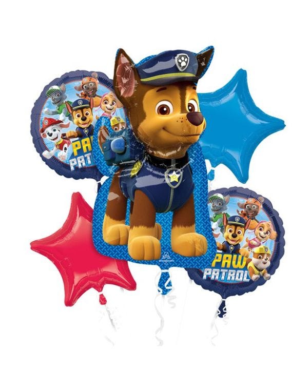 Paw Patrol Balloon Bouquet - Assorted Foil