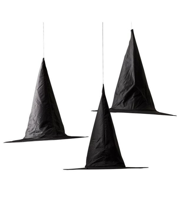 Hanging Black Witches Hats (3pk)