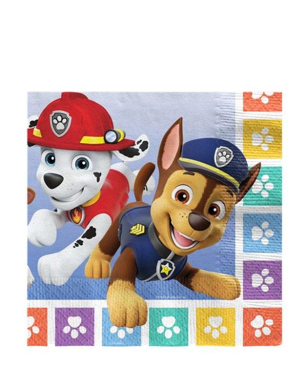 Paw Patrol Paper Napkins - 33cm (16pk)