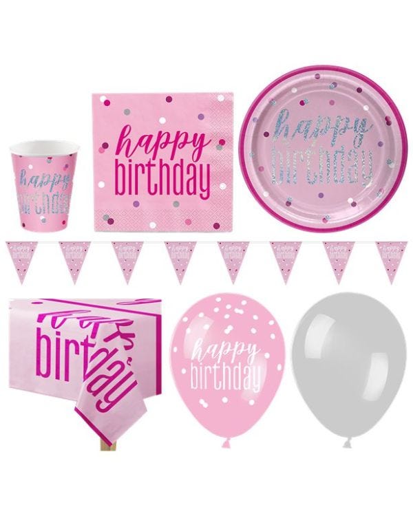 Pink Birthday Super Deluxe Party Pack