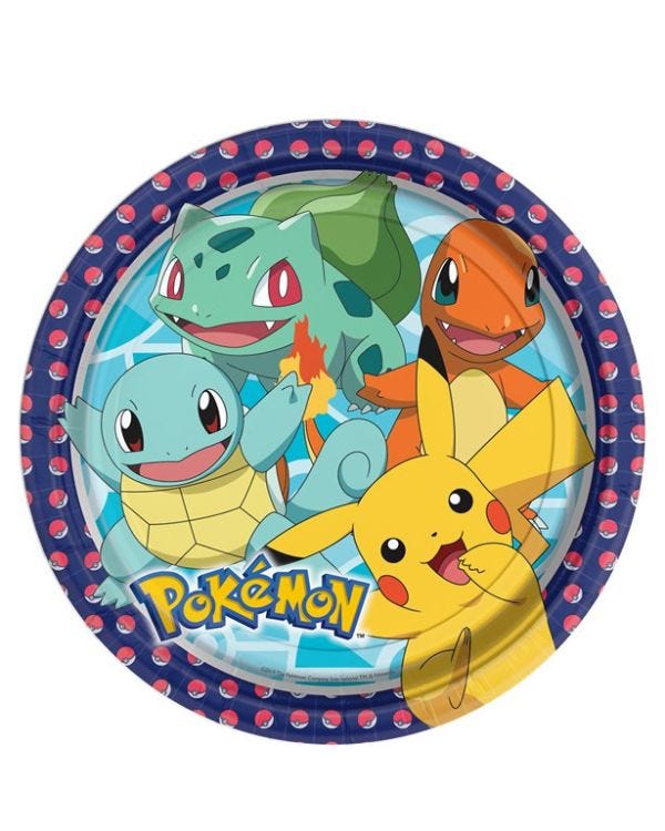 Pokémon Paper Plates - 23cm (8pk)