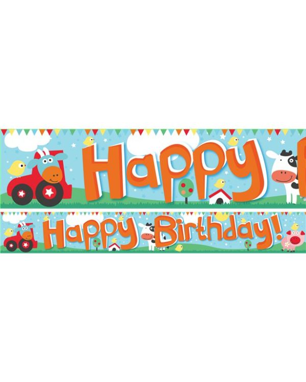 Farm Fun Paper Banners - 1m