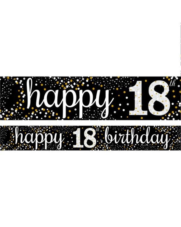 Happy 18th Birthday Paper Banners - 1m (3pk)