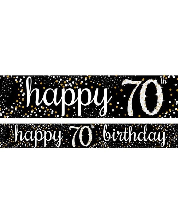 Happy 70th Birthday Paper Banners - 1m (3pk)