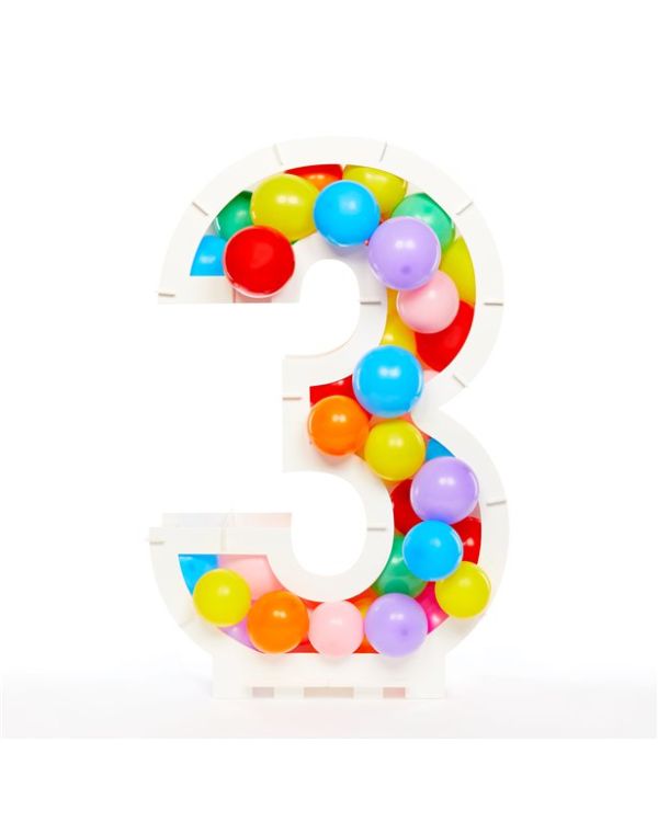 Balloon Mosaic Number Stand Kit -  3