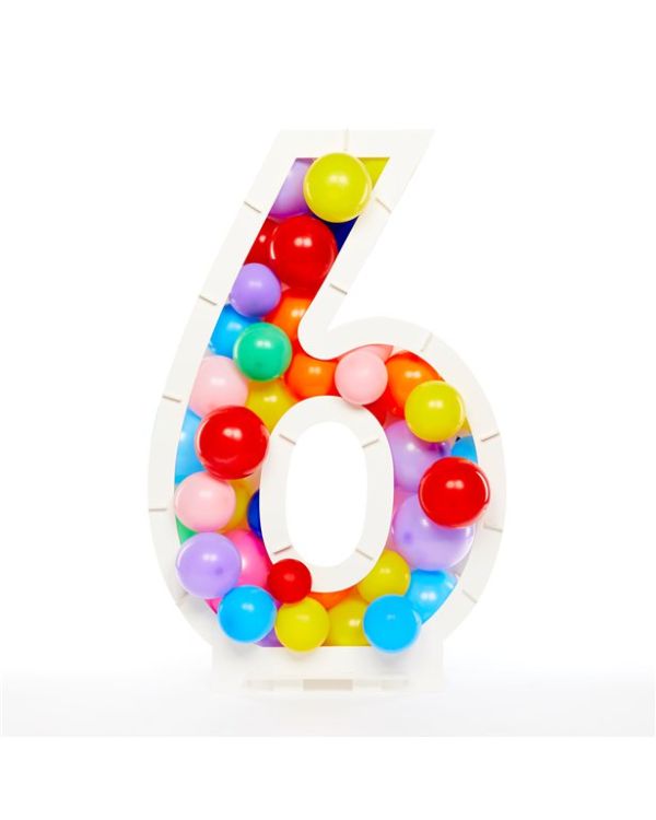 Balloon Mosaic Number Stand Kit -  6