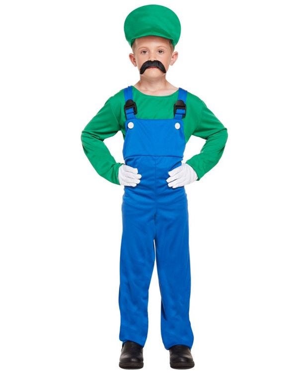 Green Super Plumber - Child Costume