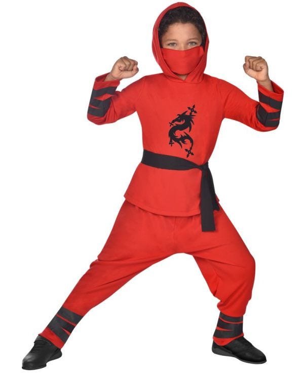 Red Ninja Warrior - Child and Teen Costume