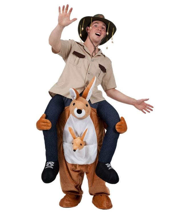 Piggyback Kangaroo - Adult Costume