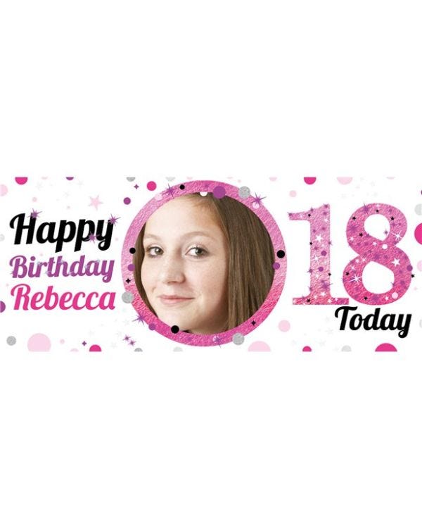 18th Birthday Pink Celebration Banner