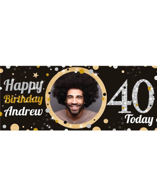 40th Birthday Sparkling Celebration Banner