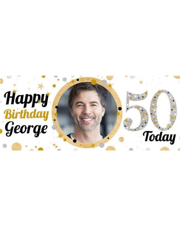 50th Birthday Sparkling Celebration Banner