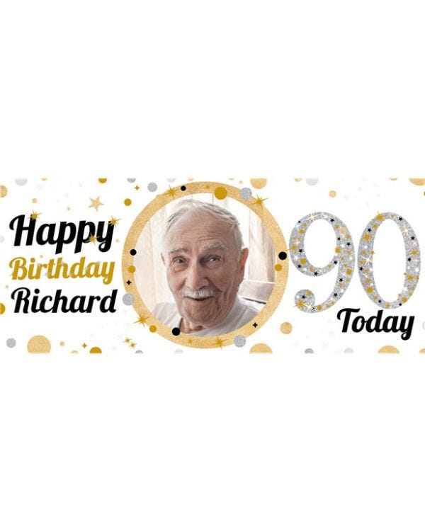 90th Birthday Sparkling Celebration Banner