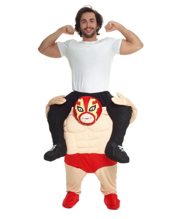 Piggyback Wrestler - Adult Costume