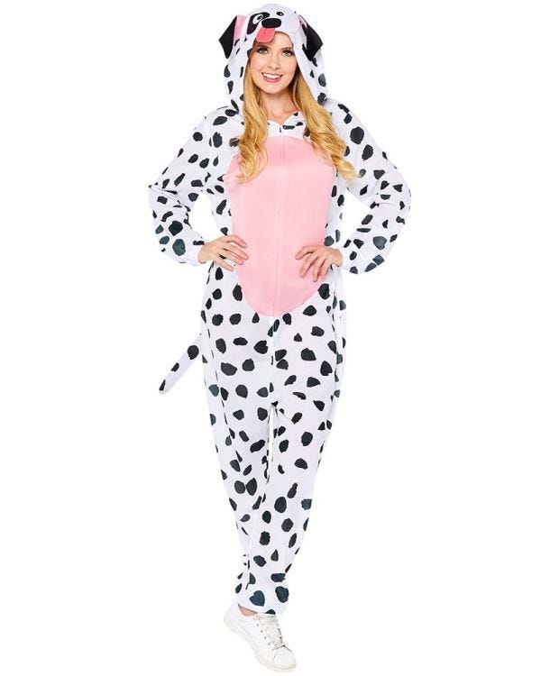 Dalmatian Dog Onesie - Adult Costume