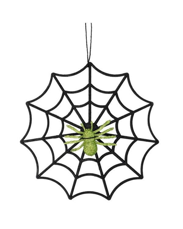 Spiderweb with Glitter Spider