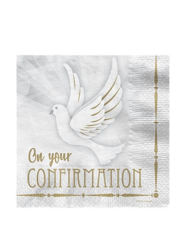 Confirmation Dove Paper Napkins - 33cm (16pk)