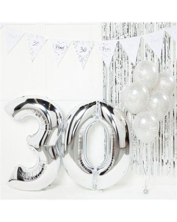 30th Pearl Wedding Anniversary Decorating Kit