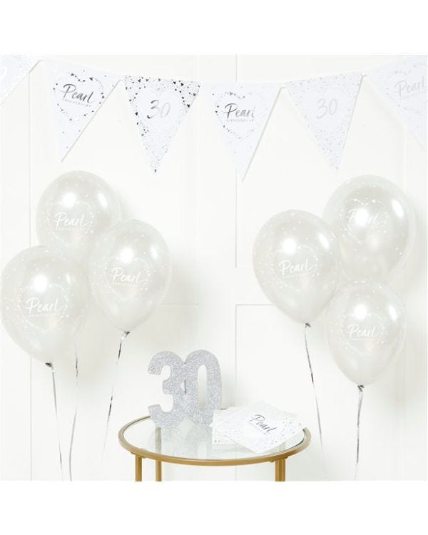 30th Pearl Wedding Anniversary Party Pack