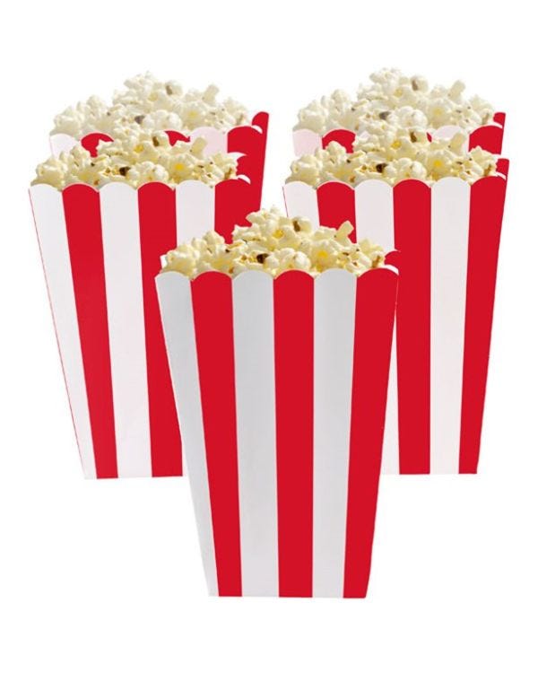 Apple Red Popcorn Boxes - 13cm (5pk)