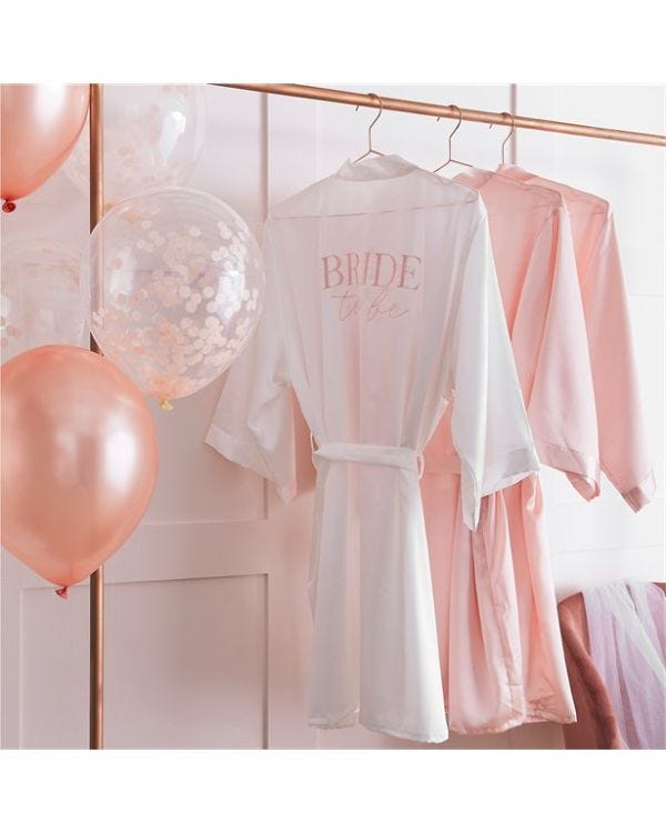 White Bride To Be Hen Party Dressing Gown