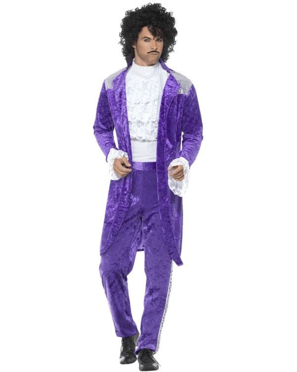 80s Purple Musician - Adult Costume