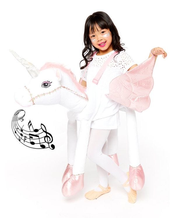 Ride On Light Sound Unicorn - Child Costume