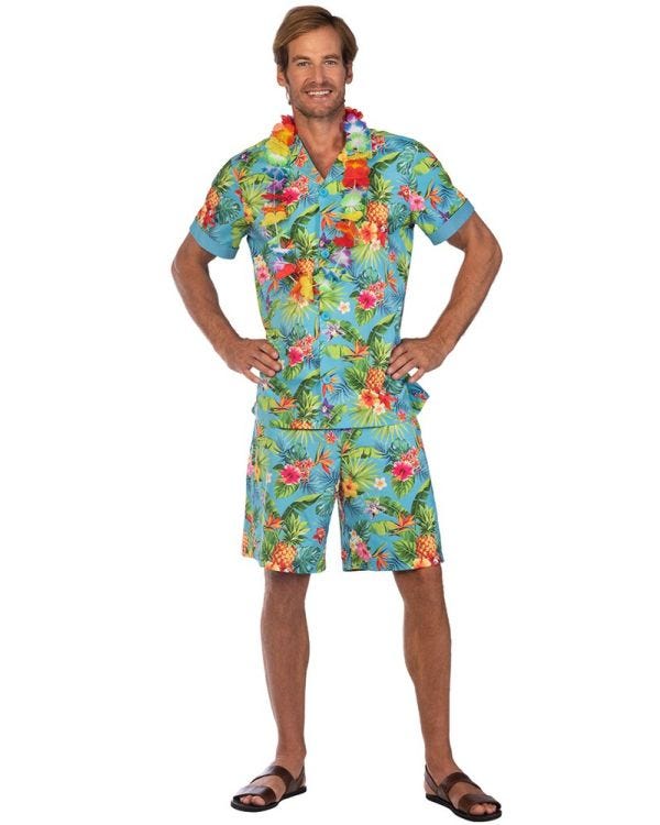 Tropical Hawaiian Shirt Set - Adult Costume