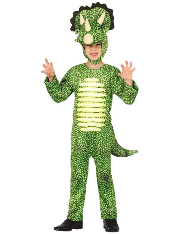 Green Triceratops - Child Costume