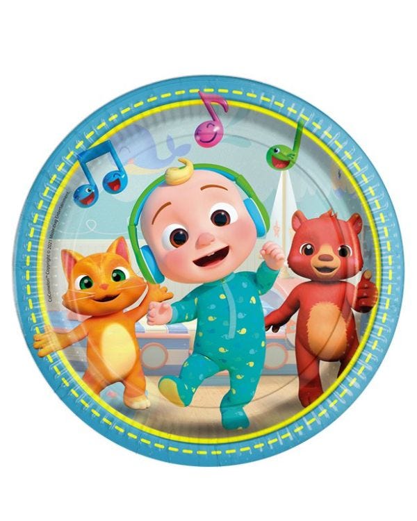 Cocomelon Paper Plates - 23cm (8pk)